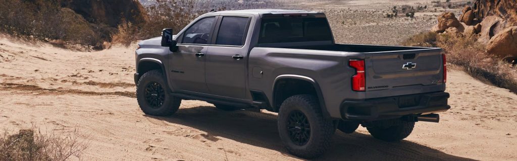 2025 Chevy Silverado HD in the desert