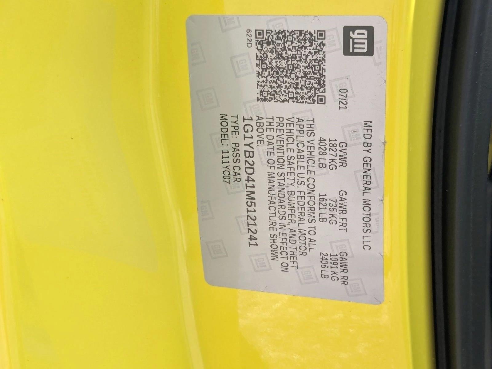 2021 Chevrolet Corvette Stingray 2LT
