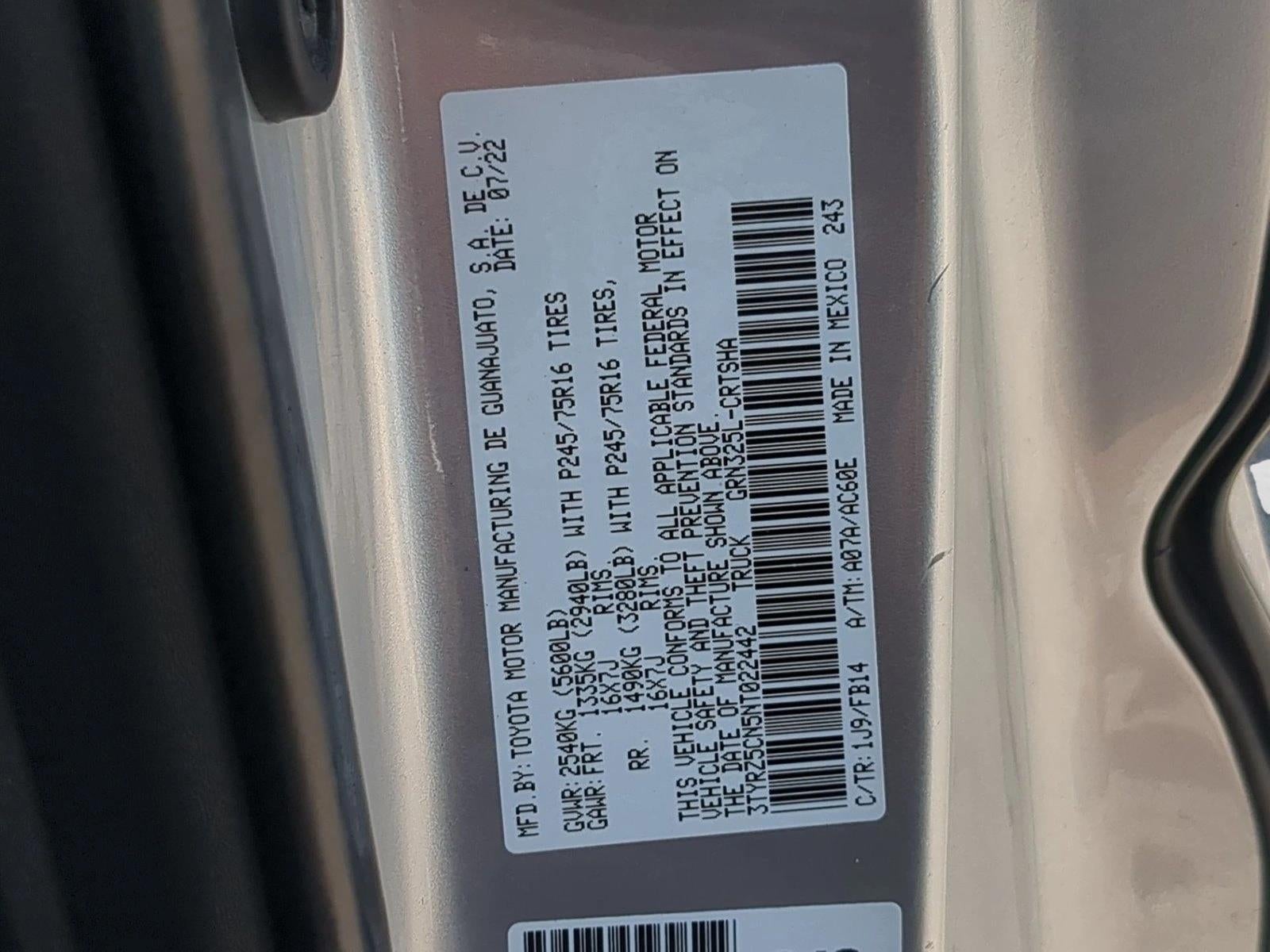 2022 Toyota Tacoma SR V6