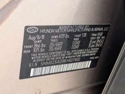 2019 Hyundai Santa Fe SE