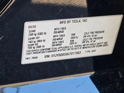 2020 Tesla Model Y Long Range