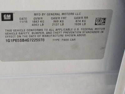 2016 Chevrolet Cruze Limited LT