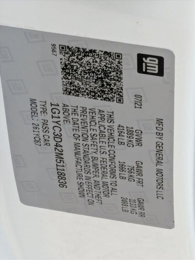 2021 Chevrolet Corvette Stingray 3LT