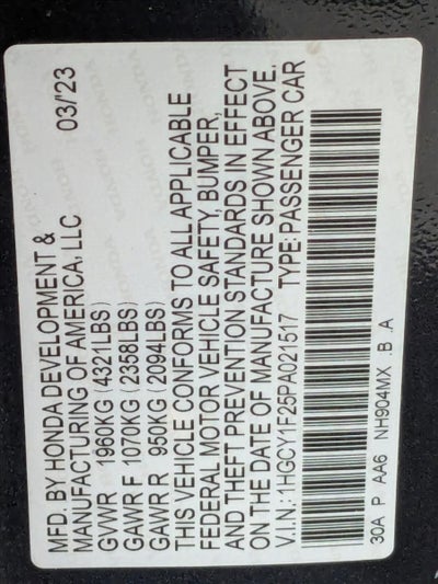 2023 Honda Accord Sedan LX