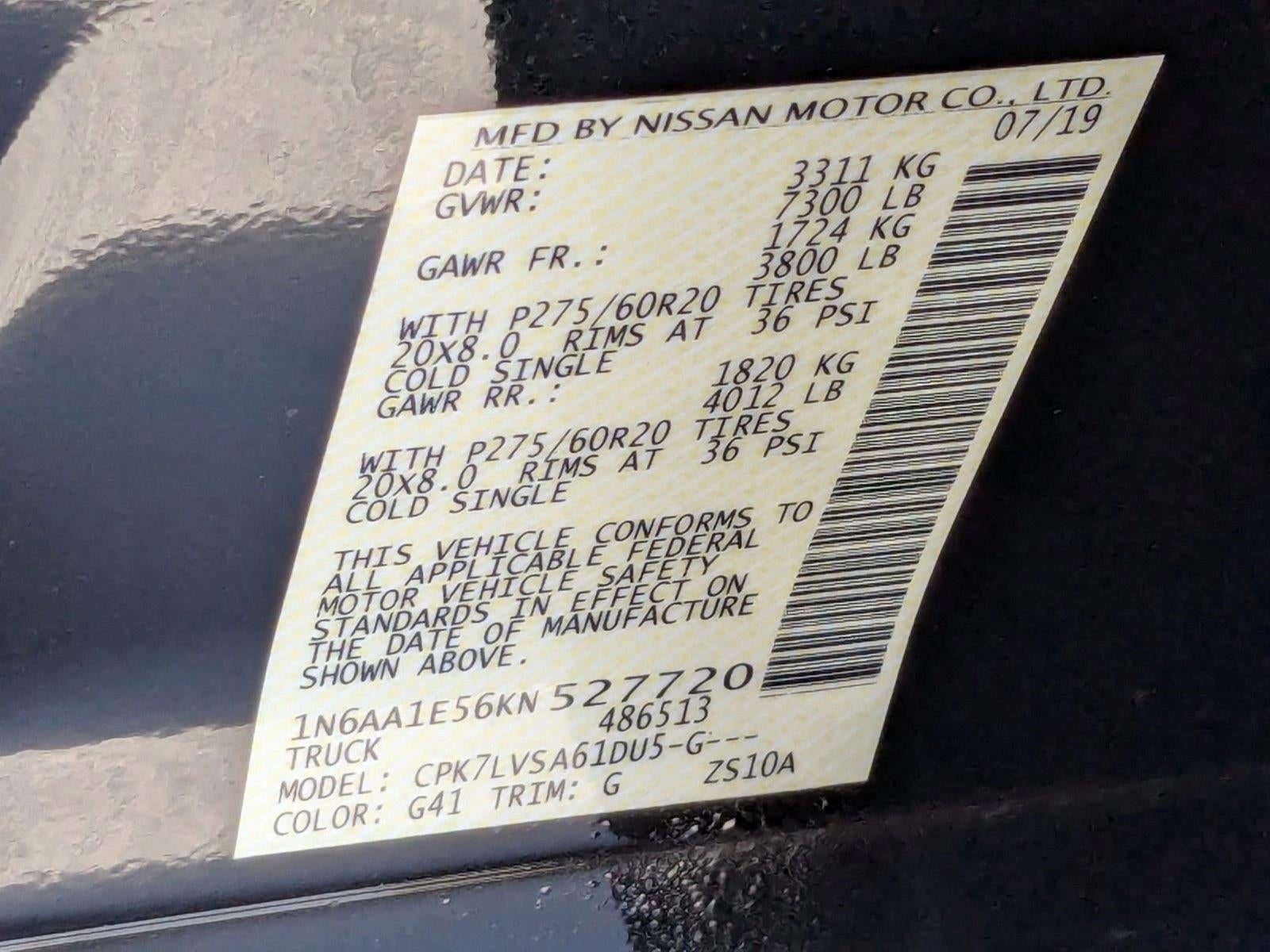 2019 Nissan TITAN SL
