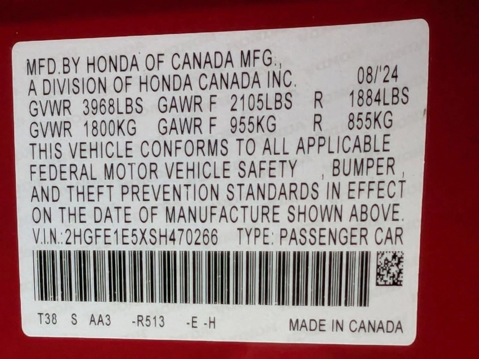 2025 Honda Civic Si Base