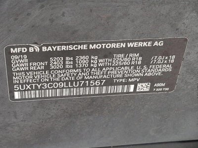 2020 BMW X3 sDrive30i