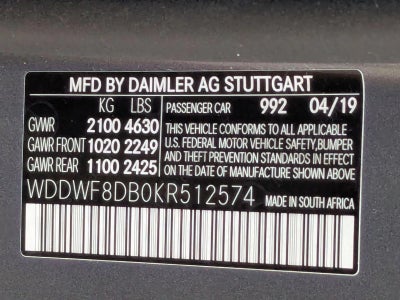 2019 Mercedes-Benz C-Class C 300