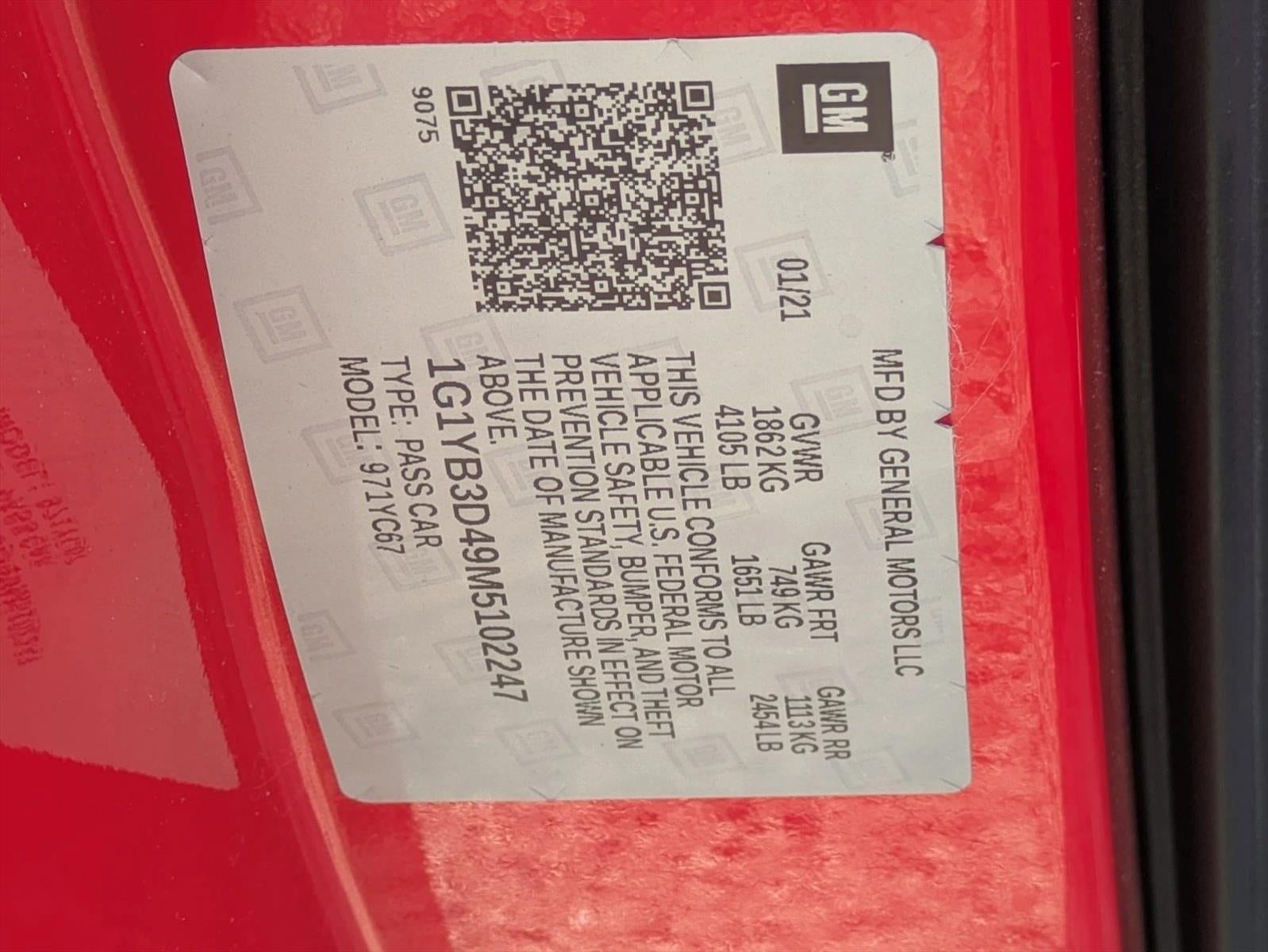 2021 Chevrolet Corvette Stingray 2LT