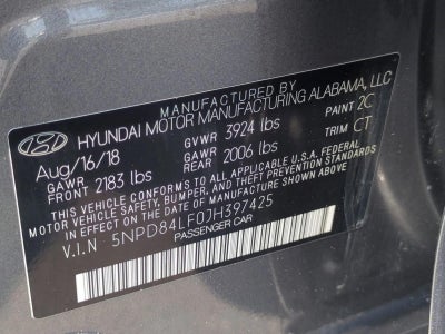 2018 Hyundai Elantra SEL