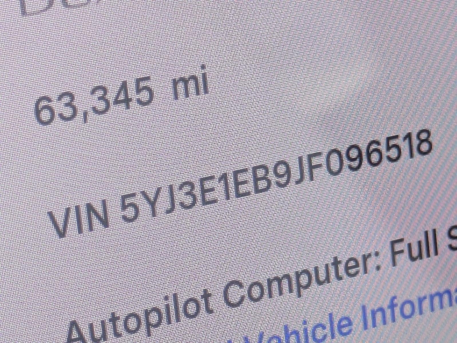 2018 Tesla Model 3 Long Range Battery
