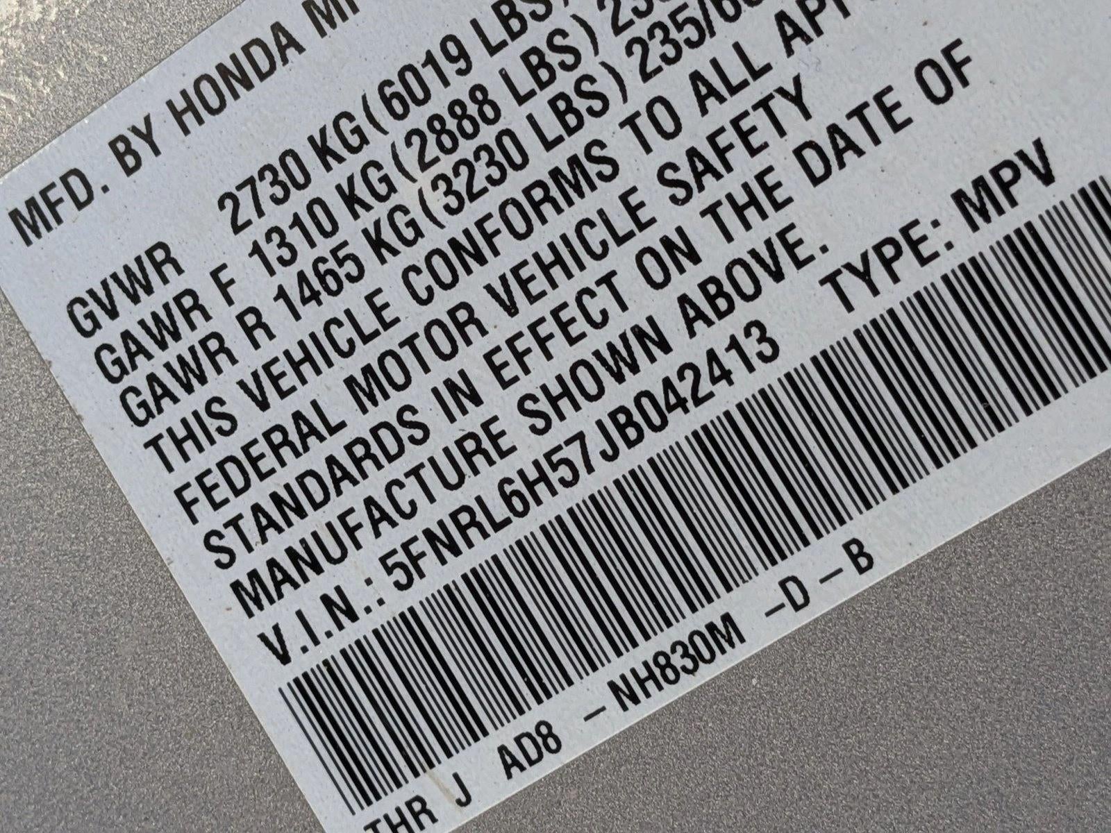 2018 Honda Odyssey EX