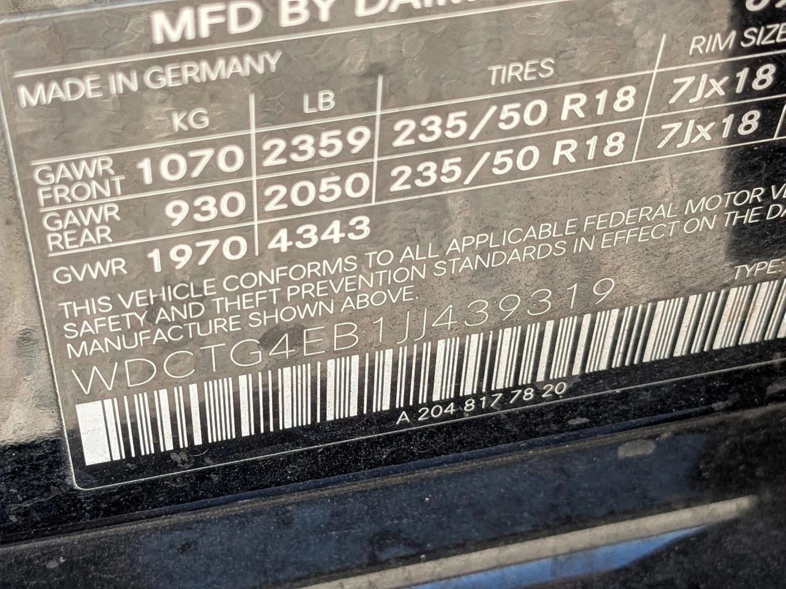 2018 Mercedes-Benz GLA GLA 250