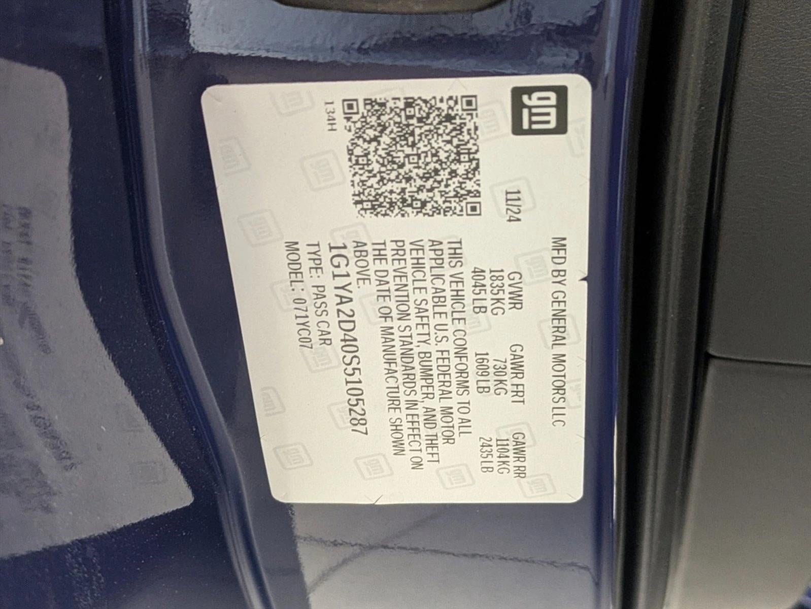 2025 Chevrolet Corvette Stingray 1LT