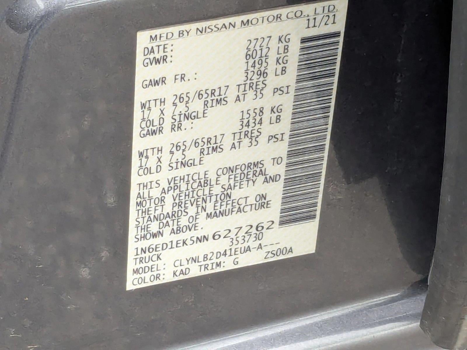 2022 Nissan Frontier Base