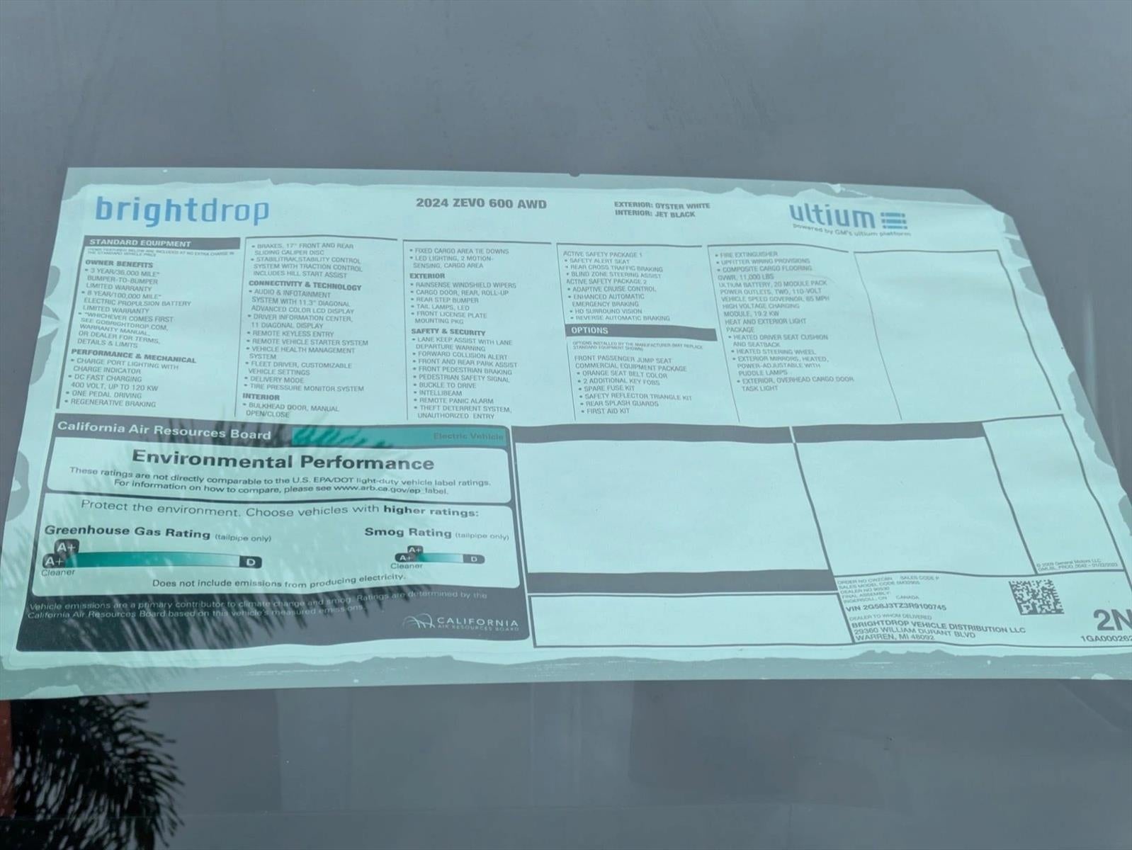 2024 BrightDrop Zevo 600 Base