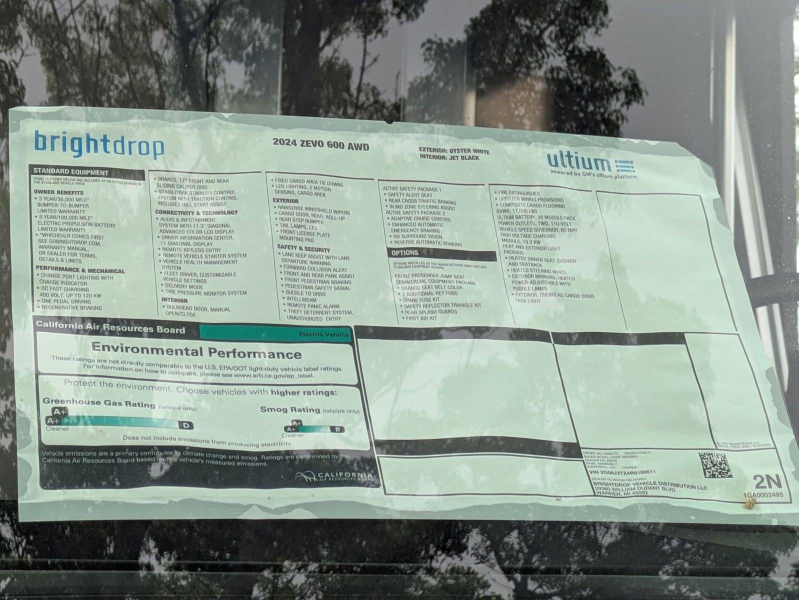 2024 BrightDrop Zevo 600 Base