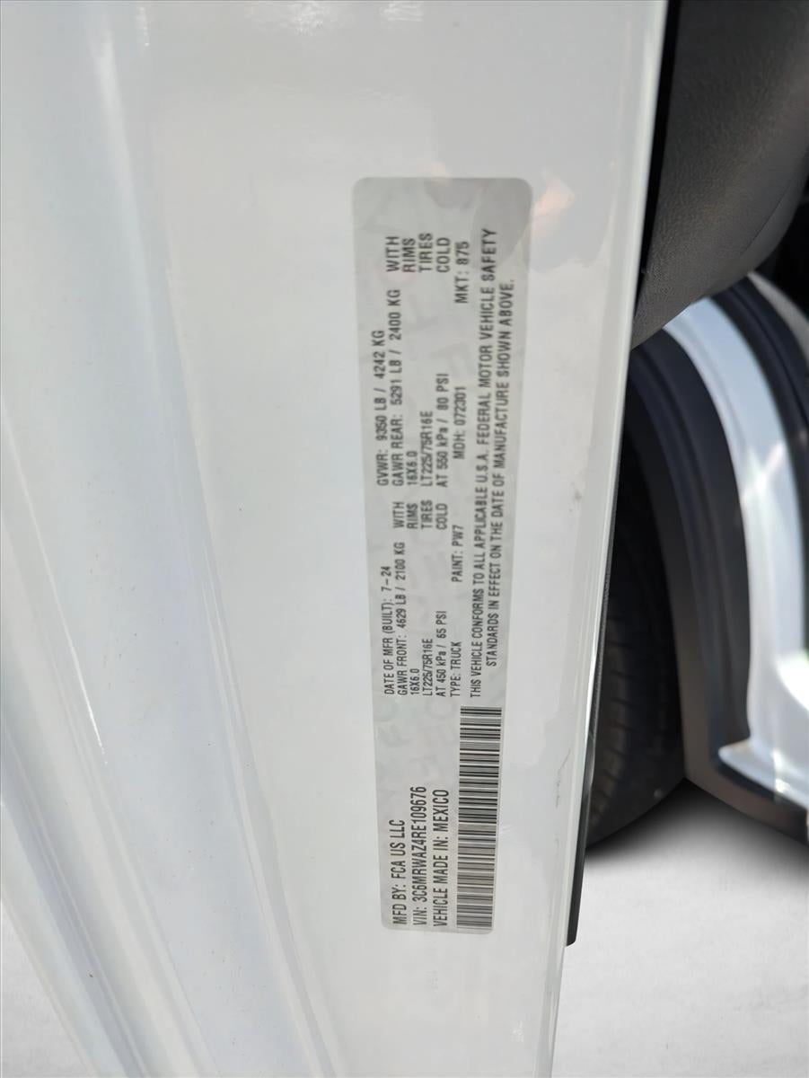 2024 RAM ProMaster Delivery Van BE Base