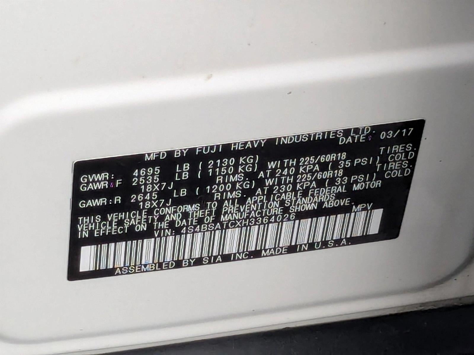 2017 Subaru Outback Touring