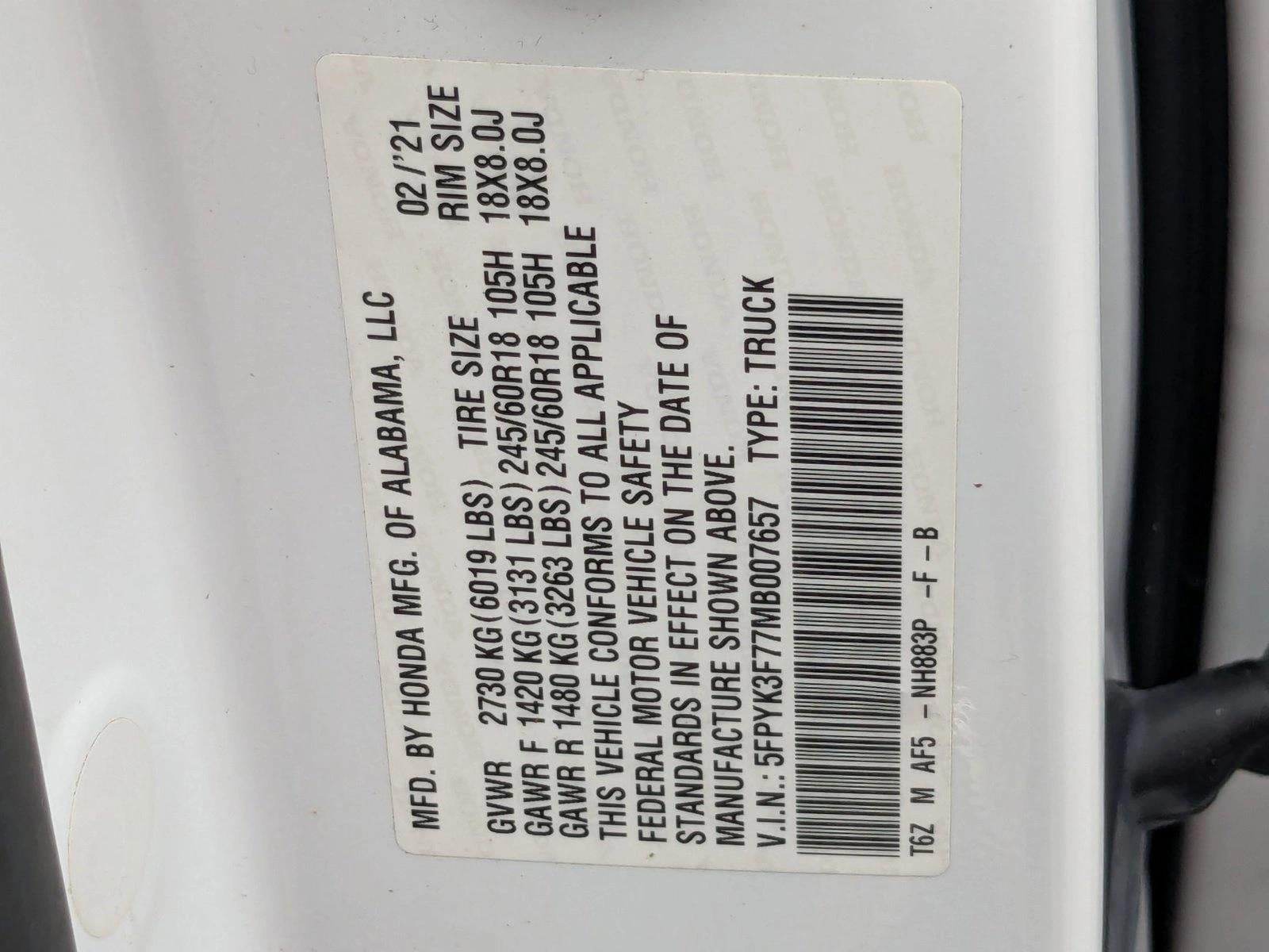 2021 Honda Ridgeline RTL-E