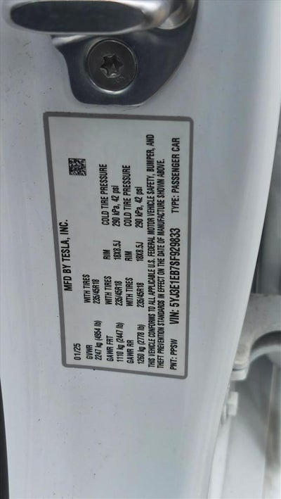 2025 Tesla Model 3 Long Range