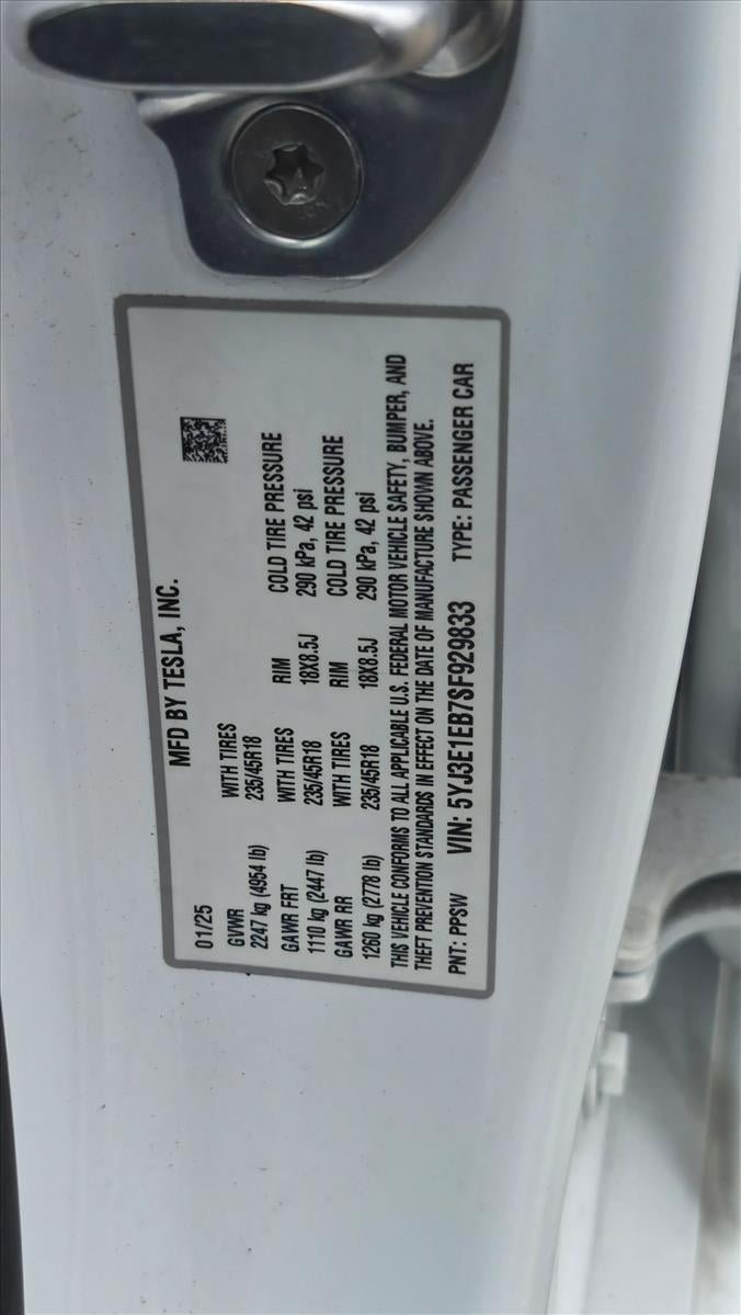 2025 Tesla Model 3 Long Range