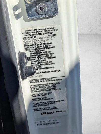 2019 ISUZ VEHI 1500