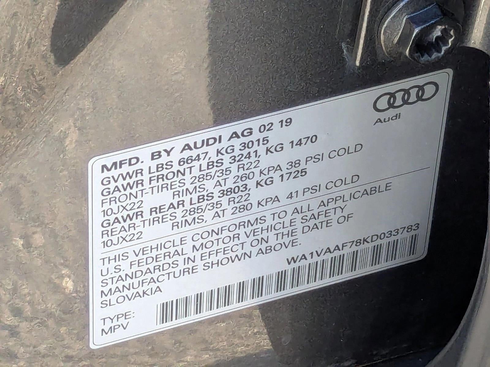 2019 Audi Q7 Prestige