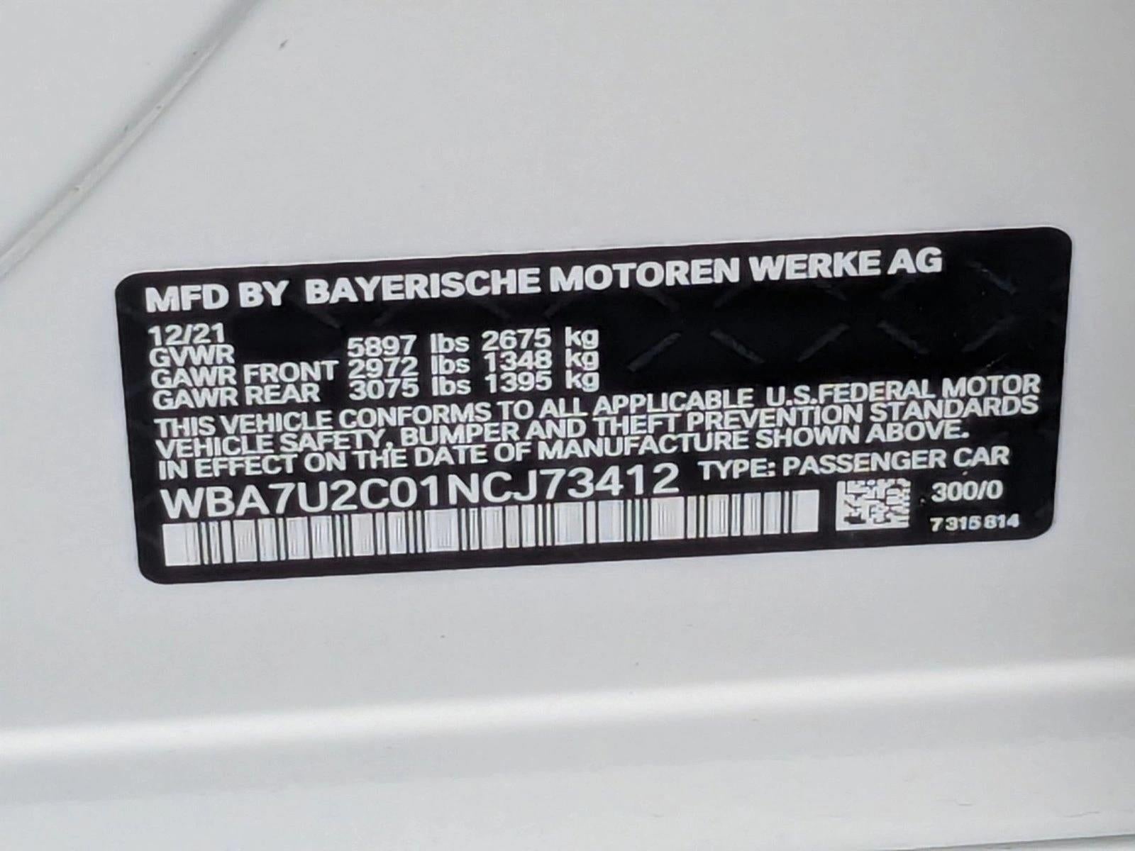 2022 BMW 750 i xDrive