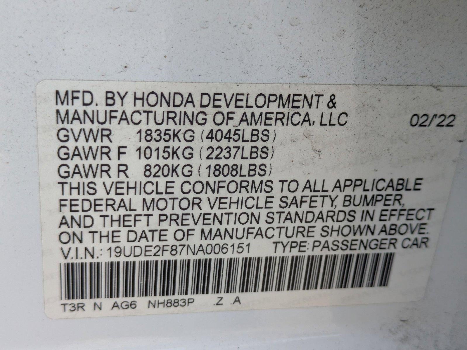 2022 Acura ILX Sedan w/Premium/A-SPEC Package