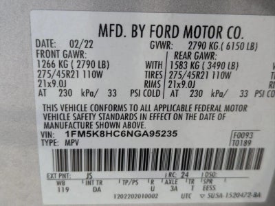 2022 Ford Explorer Platinum 4WD