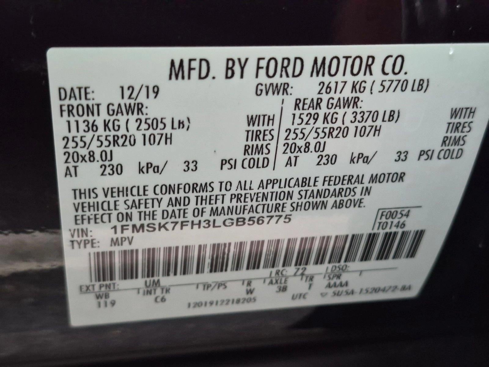 2020 Ford Explorer Limited RWD