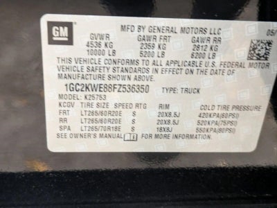 2015 Chevrolet Silverado 2500HD Built After Aug 14 Double Cab Standard Box 4-Wheel Drive LTZ