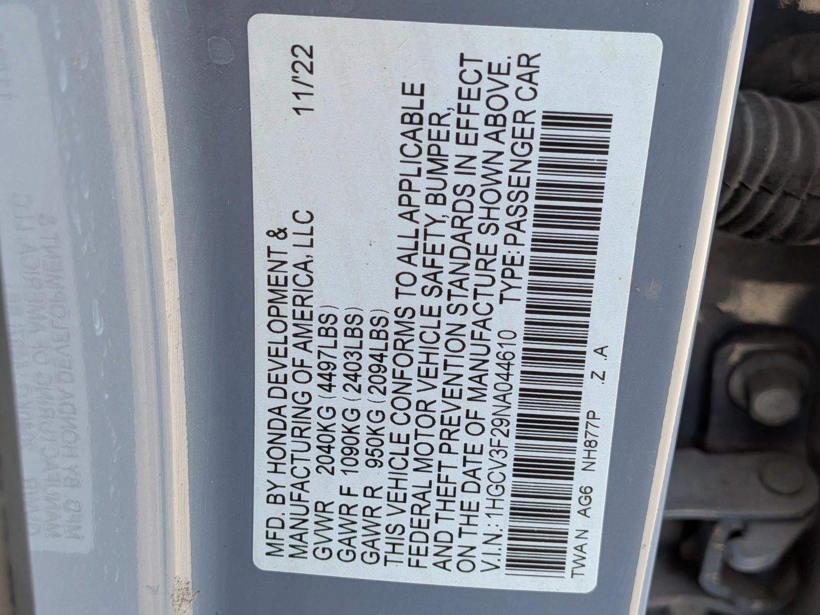 2022 Honda Accord Hybrid Sport Sedan