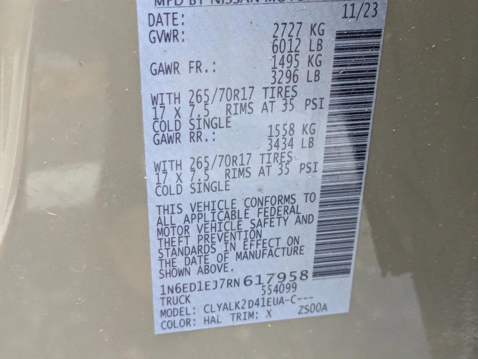 2024 Nissan Frontier Crew Cab 4x2 PRO-X