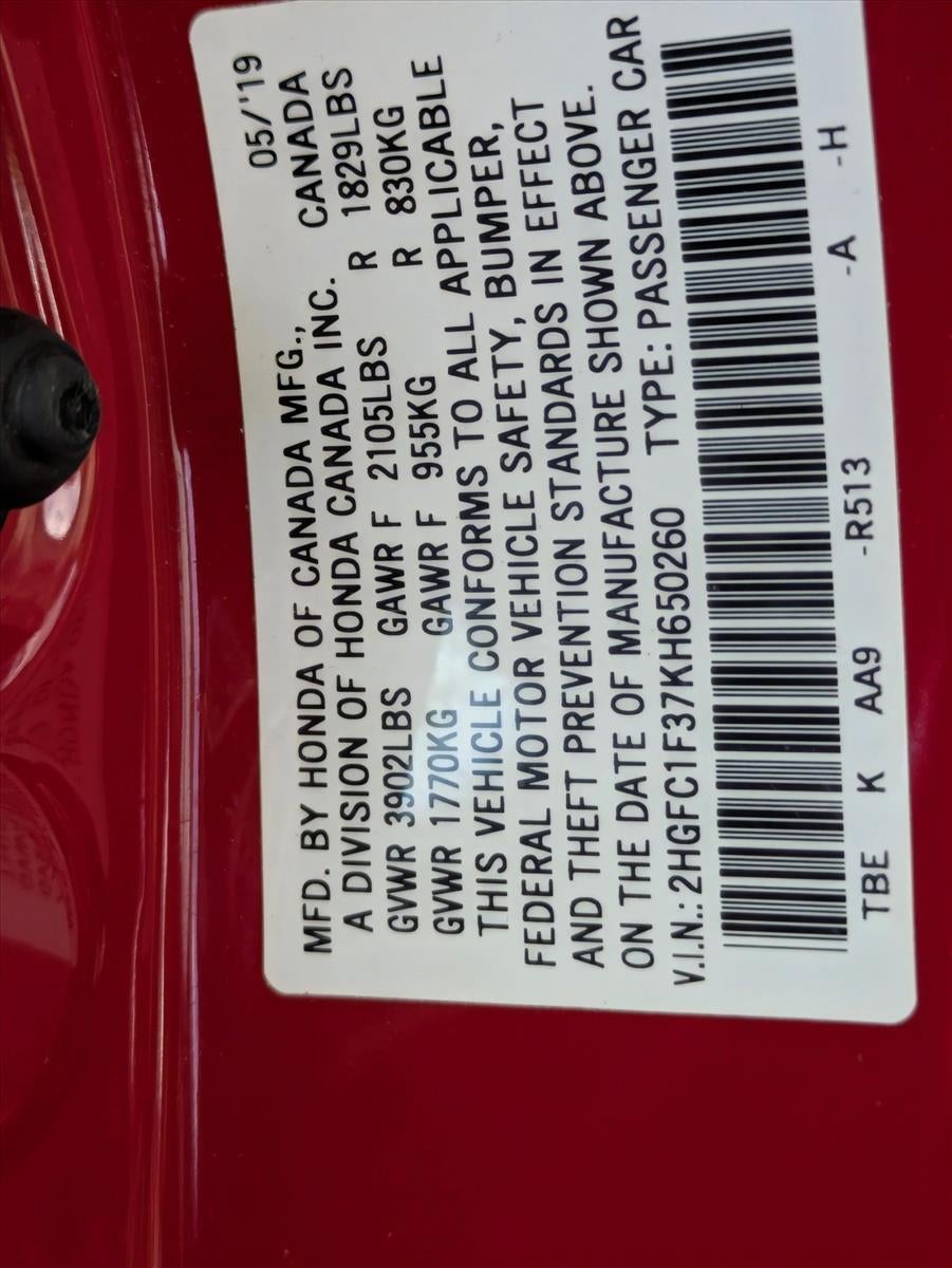 2019 Honda Civic Sedan EX CVT
