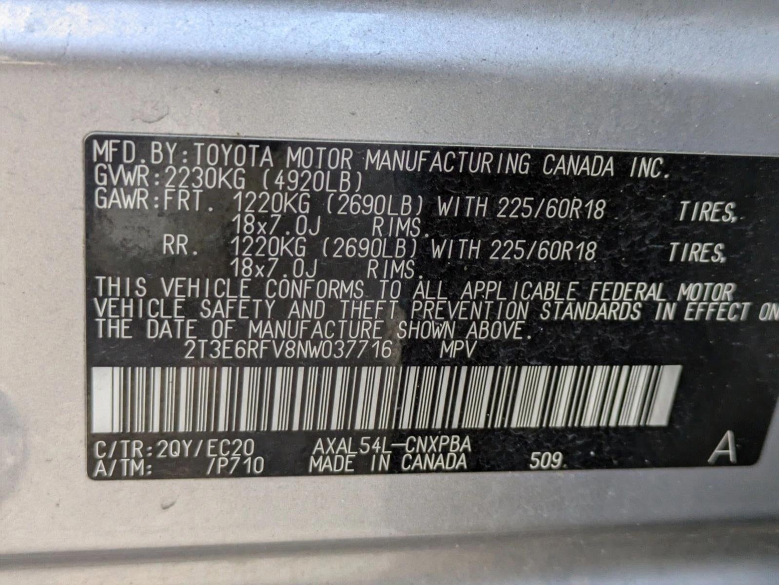 2022 Toyota RAV4 Hybrid XSE AWD (Natl)