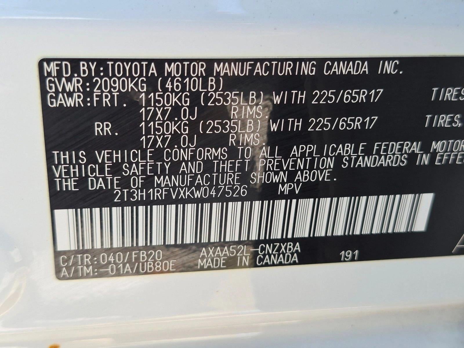 2019 Toyota RAV4 LE FWD (GS)