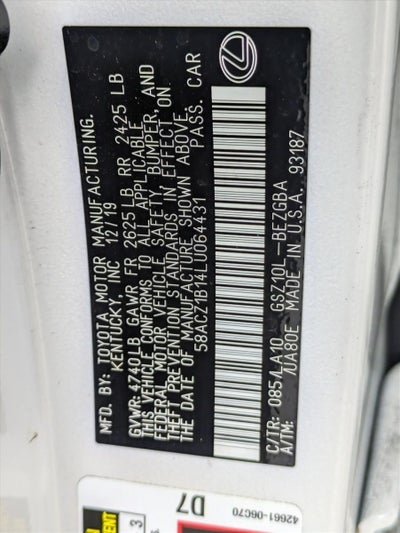 2020 Lexus ES 350 FWD