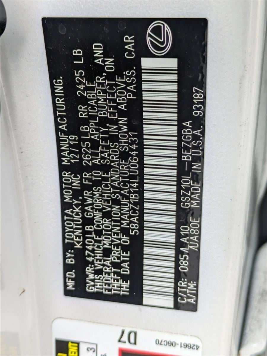 2020 Lexus ES 350 FWD