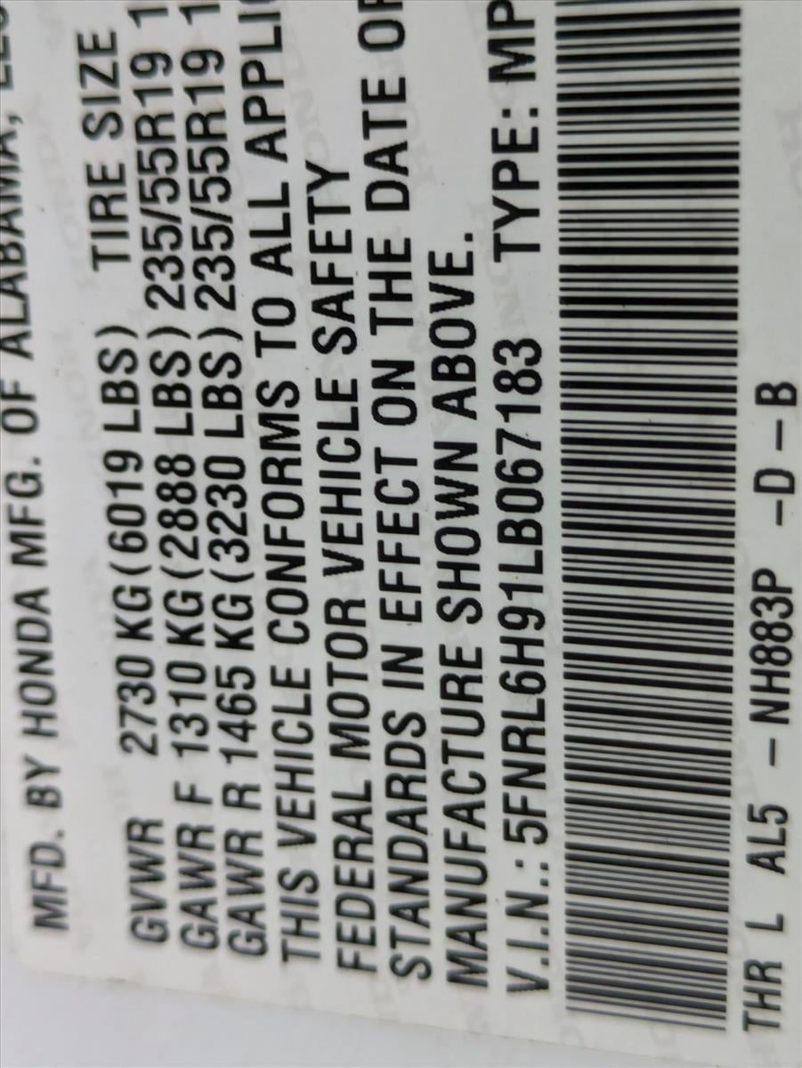 2020 Honda Odyssey Elite Auto