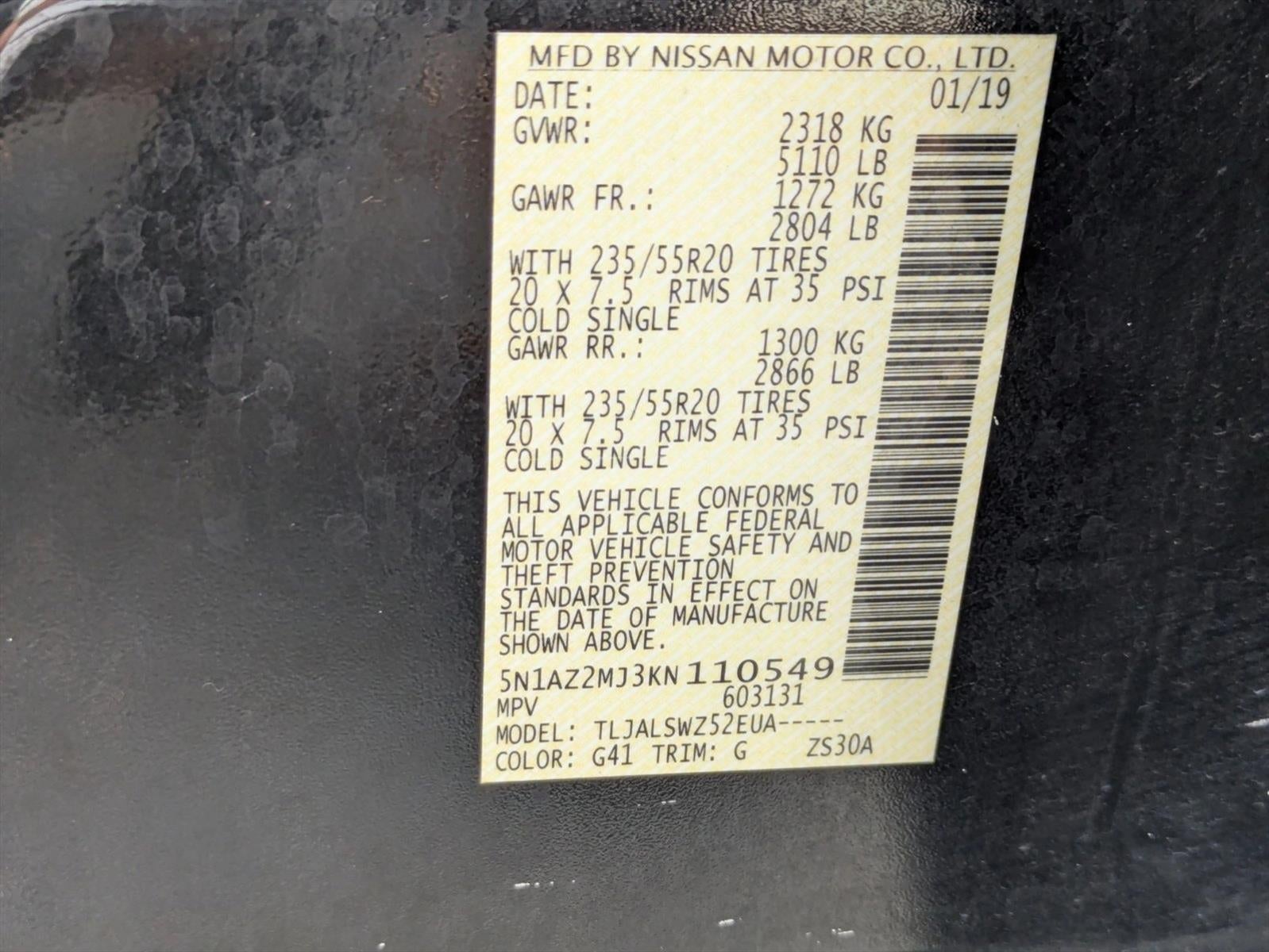 2019 Nissan Murano FWD Platinum