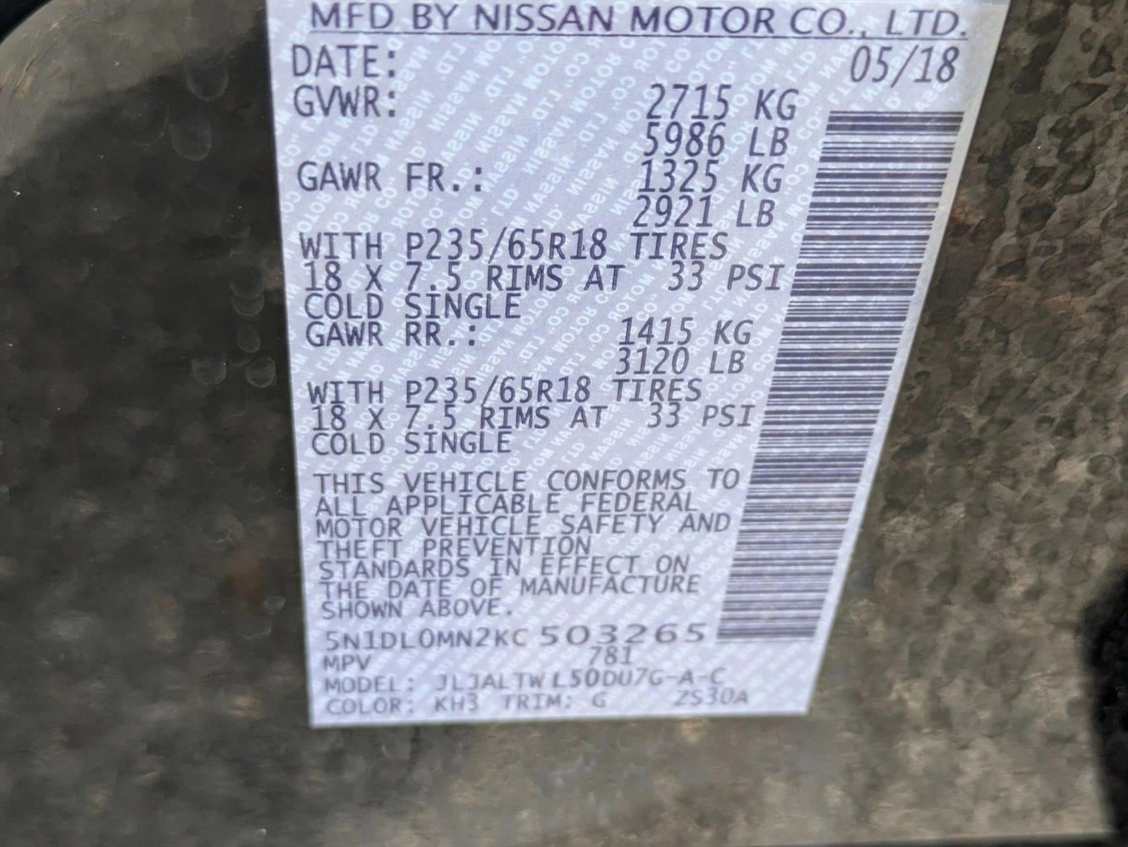 2019 INFINITI QX60 LUXE FWD