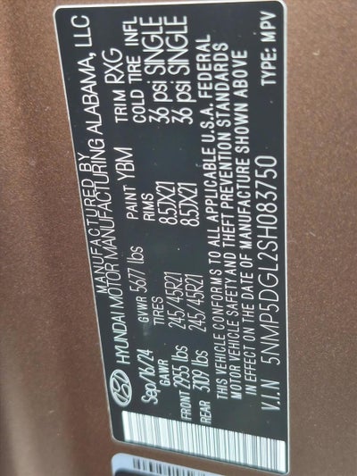 2025 Hyundai SANTA FE Calligraphy AWD
