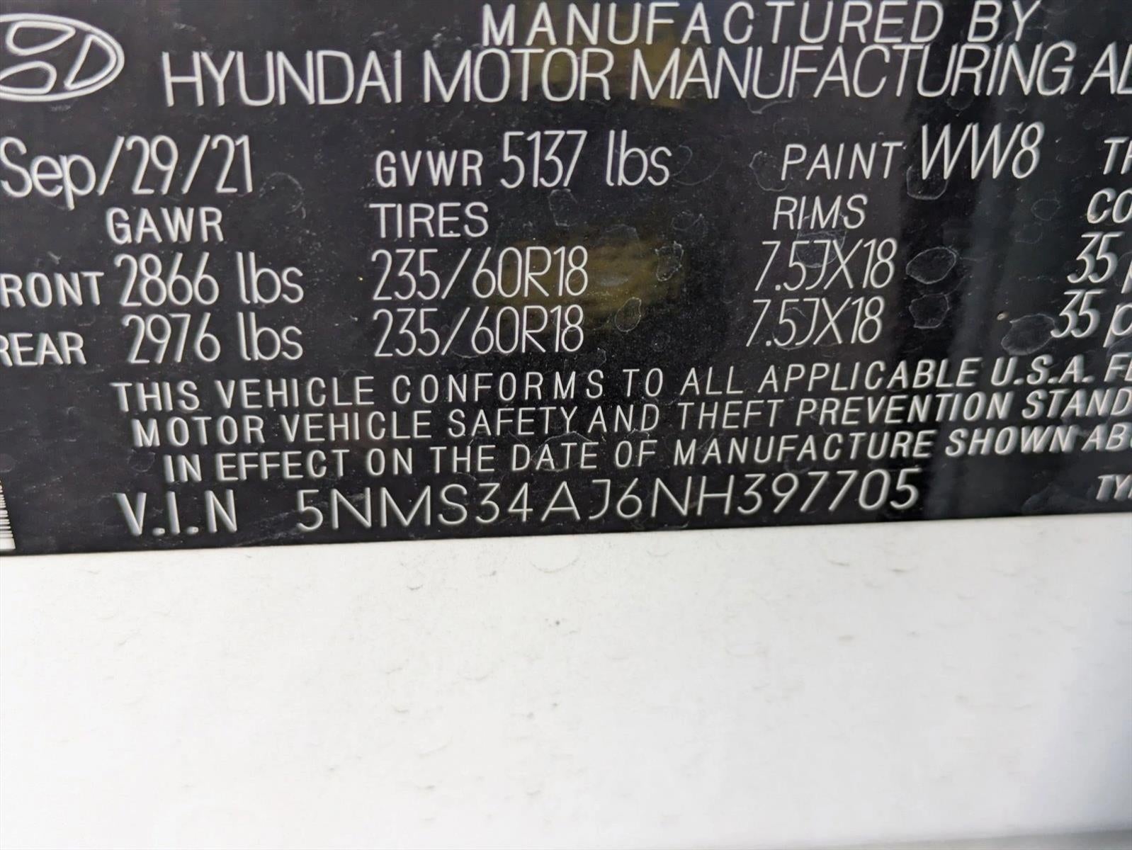 2022 Hyundai SANTA FE SEL FWD