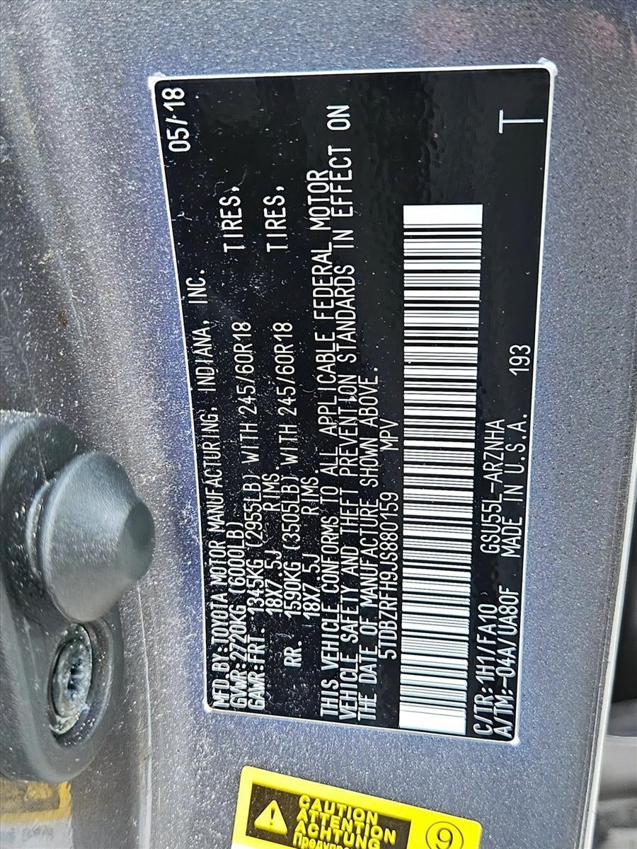 2018 Toyota Highlander LE Plus V6 AWD (Natl)