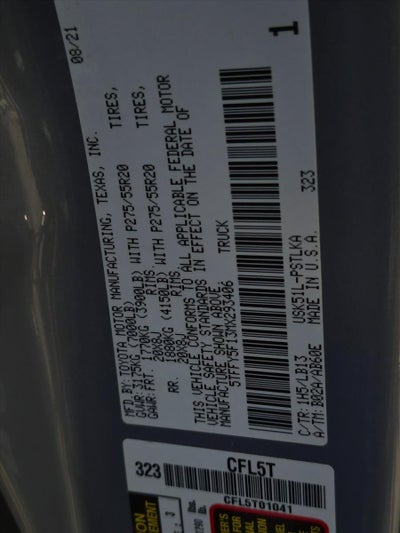 2021 Toyota Tundra 2WD 2WD Limited CrewMax 5.5' Bed 5.7L (GS)