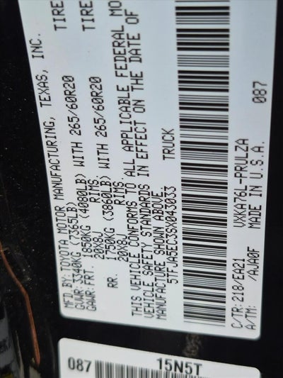 2025 Toyota Tundra 4WD 4WD Limited CrewMax 6.5' Bed (Natl)