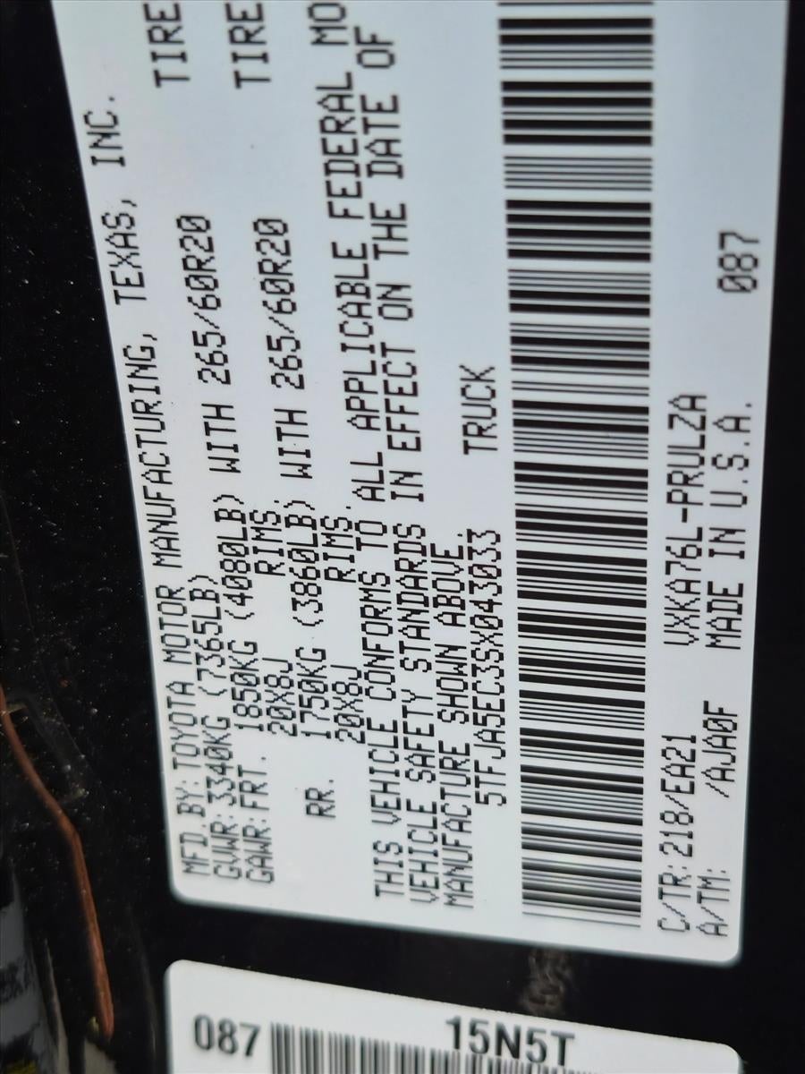 2025 Toyota Tundra 4WD 4WD Limited CrewMax 6.5' Bed (Natl)