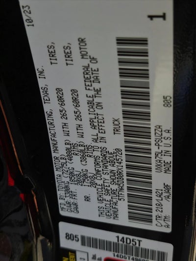 2024 Toyota Tundra 4WD 4WD Platinum CrewMax 5.5' Bed (Natl)